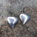 Vintage Taxco Mexican silver heart dangle earrings