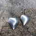 Vintage Taxco Mexican silver heart dangle earrings