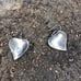 Vintage Taxco Mexican silver heart dangle earrings