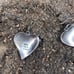 Vintage Taxco Mexican silver heart dangle earrings