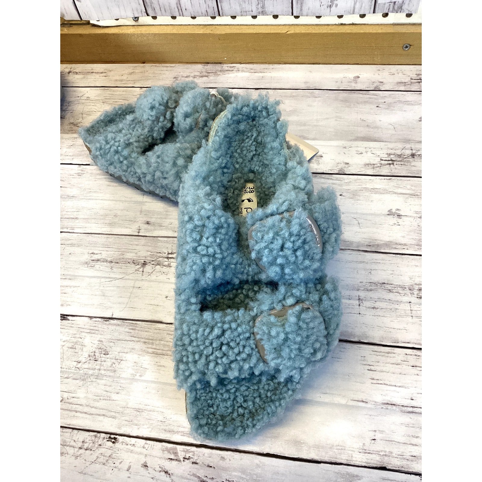 New Birkenstock Papillio Arizona Shearling Teddy Slip on Sandal Women Size 40