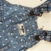 12M oshkosh vintage baby denim pokadot romper skirt jumper 12 Months