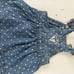 12M oshkosh vintage baby denim pokadot romper skirt jumper 12 Months