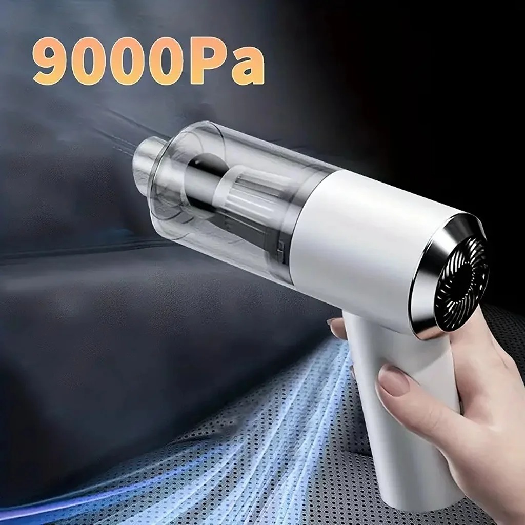 White Cordless Car Vaccum Rechargeable and Lightweight