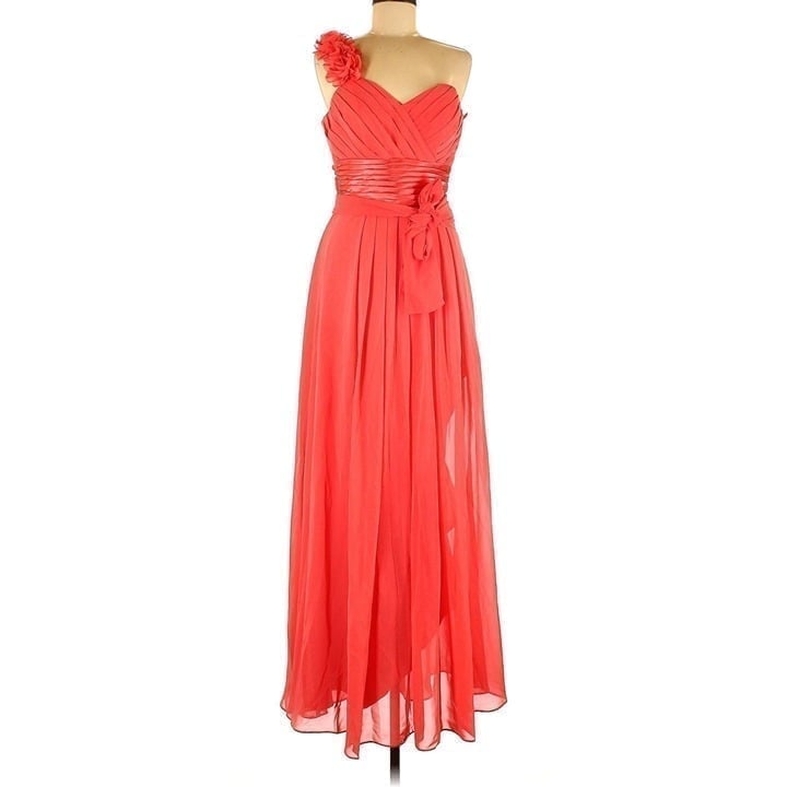 CINDERELLA DIVINE Womens Dress Medium One-shoulder Maxi Long Formal Cocktail