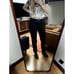 Vintage German Leather Pants w/ Braided Sides