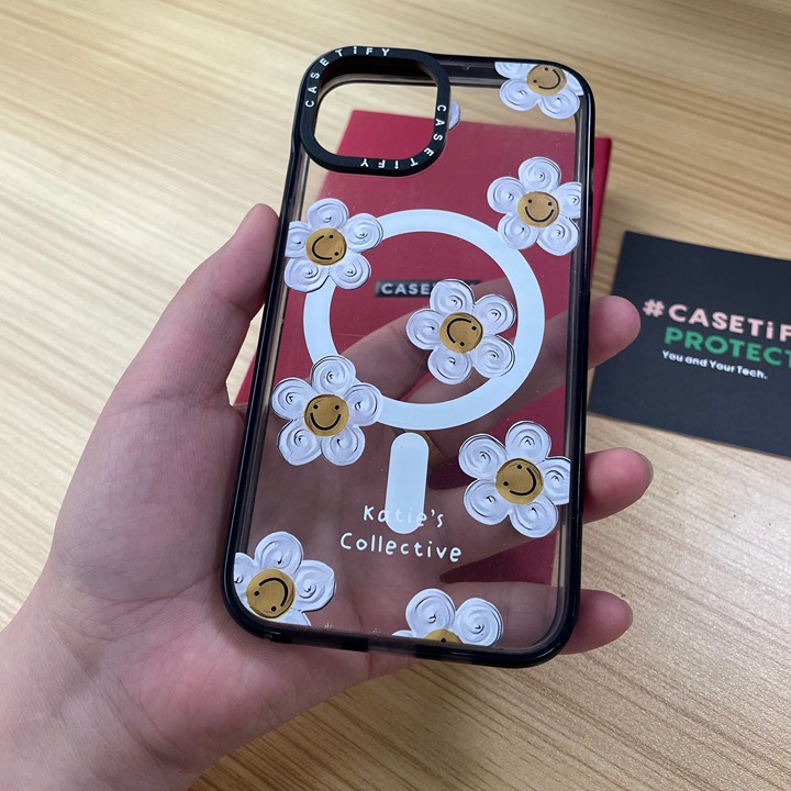 casetify iphone 14 pro max case Apple Magnetic Daisy smiley face