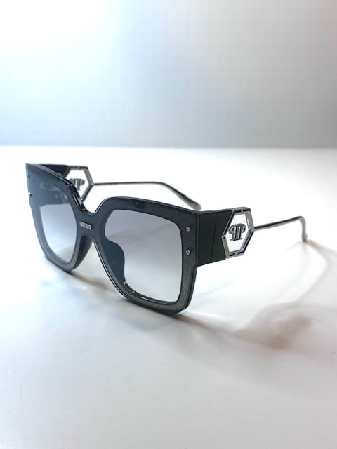 Philipp Plein SPP041 Rose Venus Col Z42X Titanium Sunglasses New Authentic