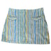 Bianca Nygard Weekend A Line Skort Size 12 Lined Blue Green White Striped