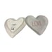 NWT RAE DUNN SET OF 2 HEARTH SHAPED TRAYS, KISSES, LOVE, FOOD TRAYS.