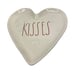 NWT RAE DUNN SET OF 2 HEARTH SHAPED TRAYS, KISSES, LOVE, FOOD TRAYS.