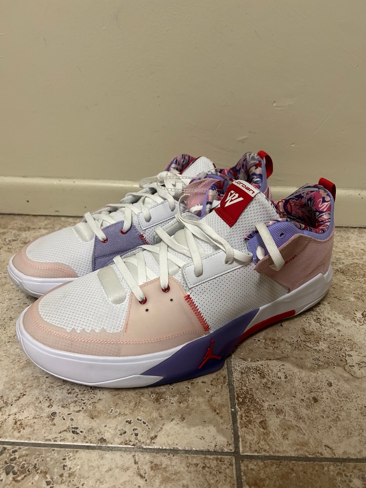 Nike Jordan One Take 5 PF White Artic Punch Purple Univ Red size 17 FQ3098 100