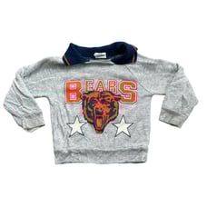 Vtg 1980s 1990s Chicago Bears Kids Collared Crewneck