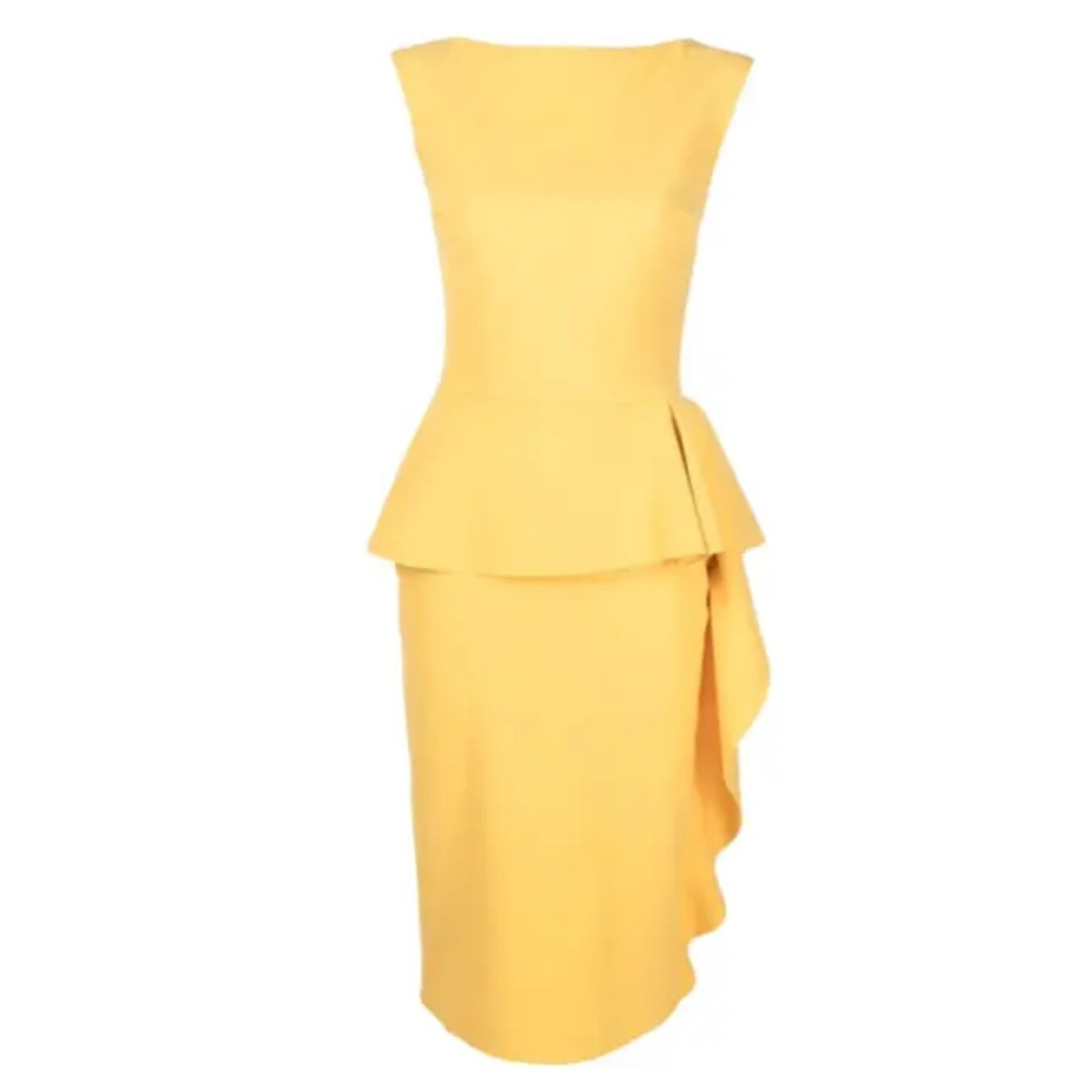 CHIARA BONI La Petite Robe Peplum-waist Midi Dress Size IT 42 US 6 NWOT