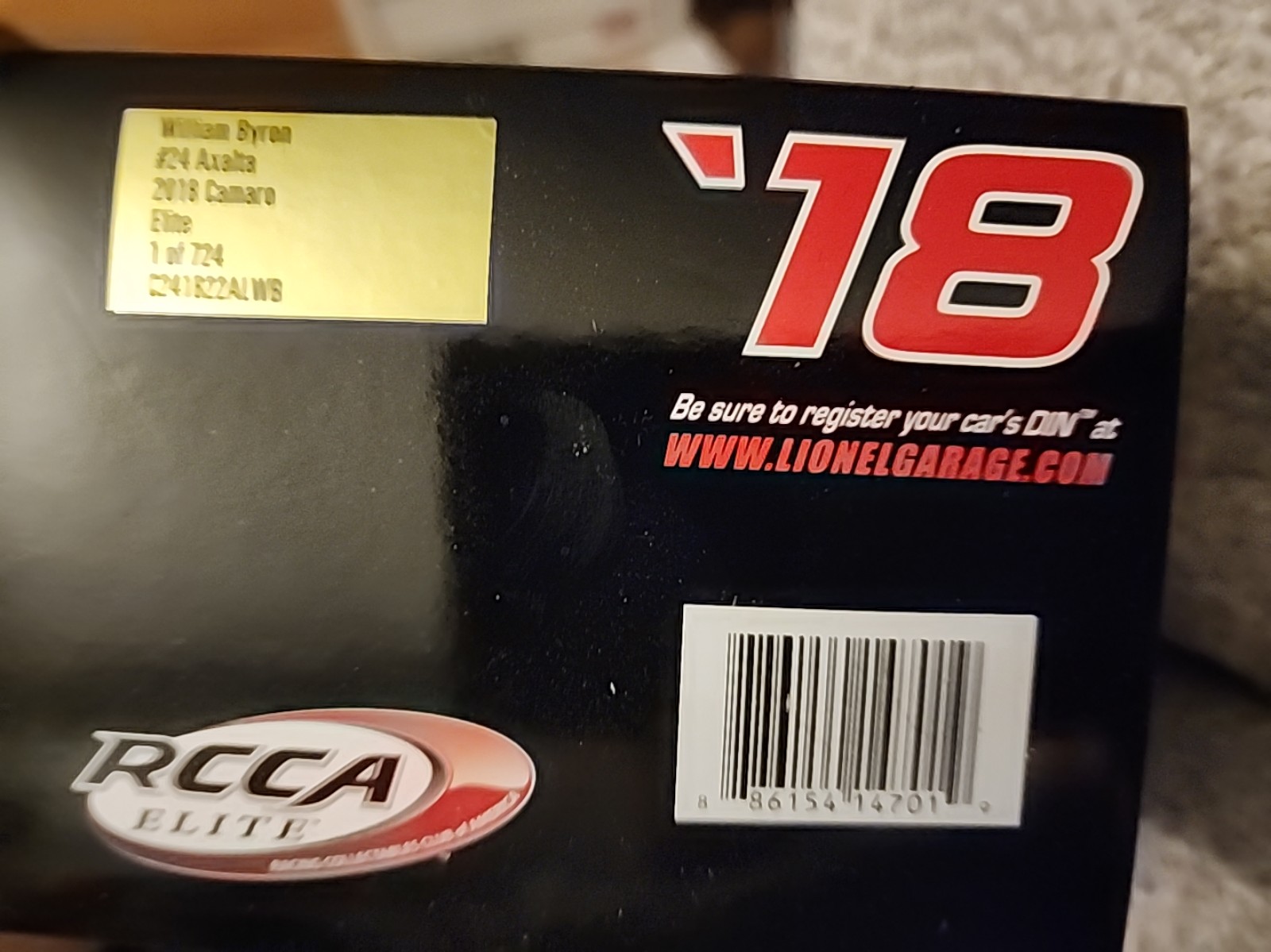 William Byron #24 Axalta 2018 Camaro Elite