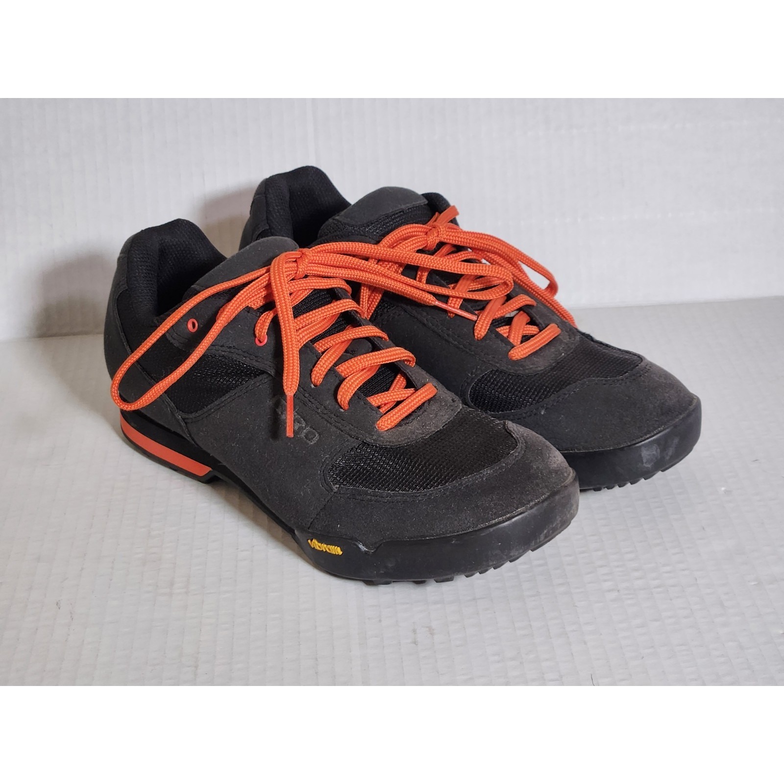 Giro Mens Black Orange Rumble VR Cycling Shoes Mens Size 7.5