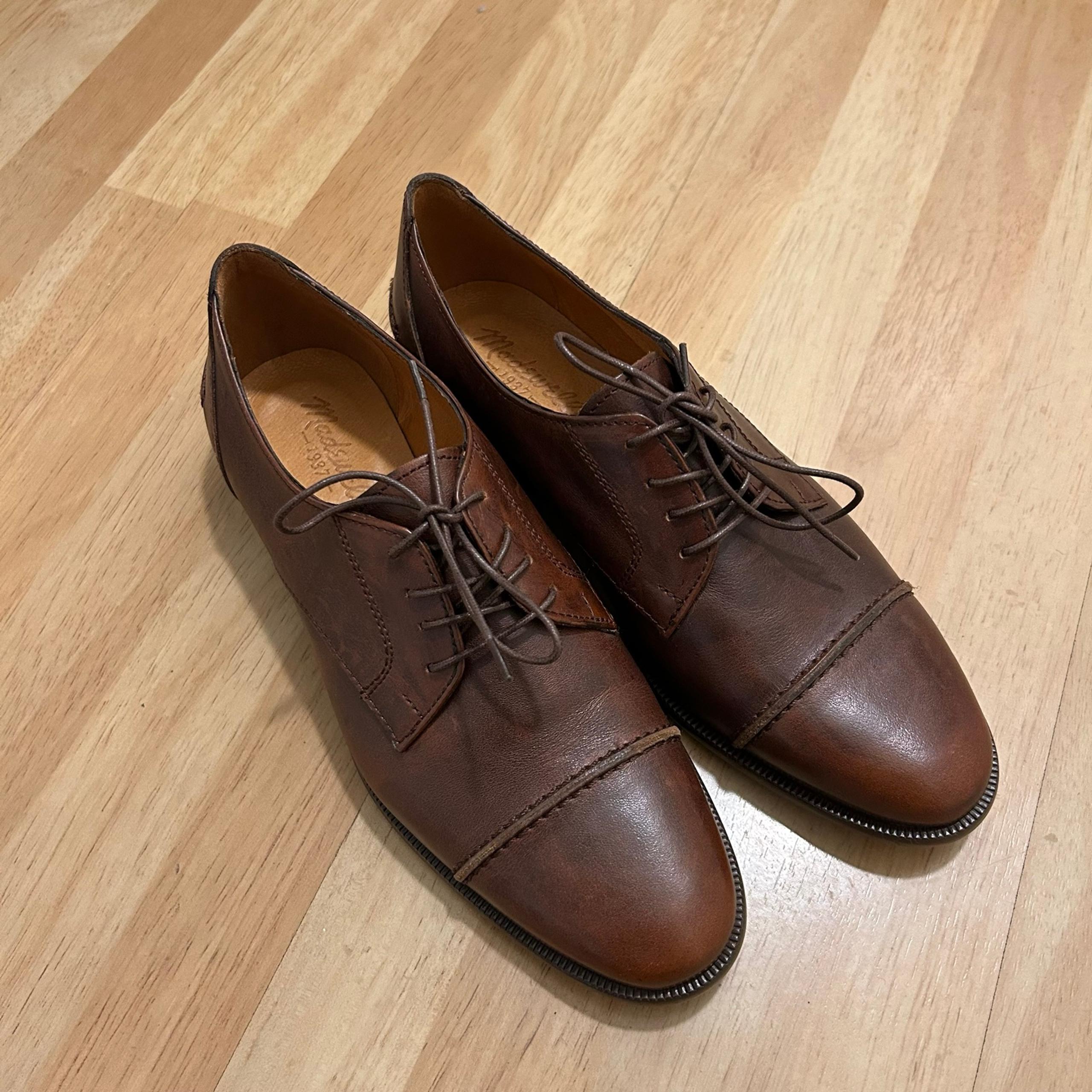 Madewell Serge Brown Leather Oxford 6.5 NWOB