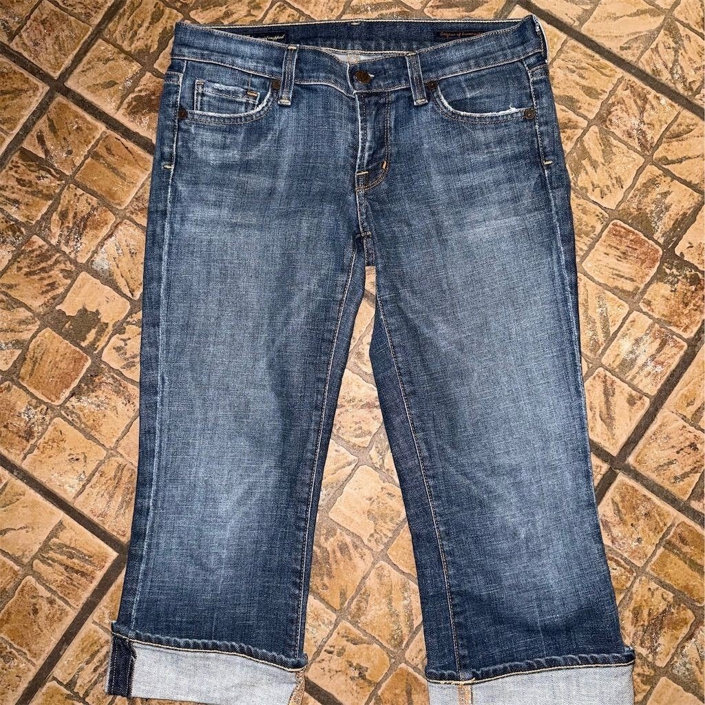 Citizens of Humanity Women's Selvage Cuffed Capri Cropped Slim Jeans 27 Kelly 6