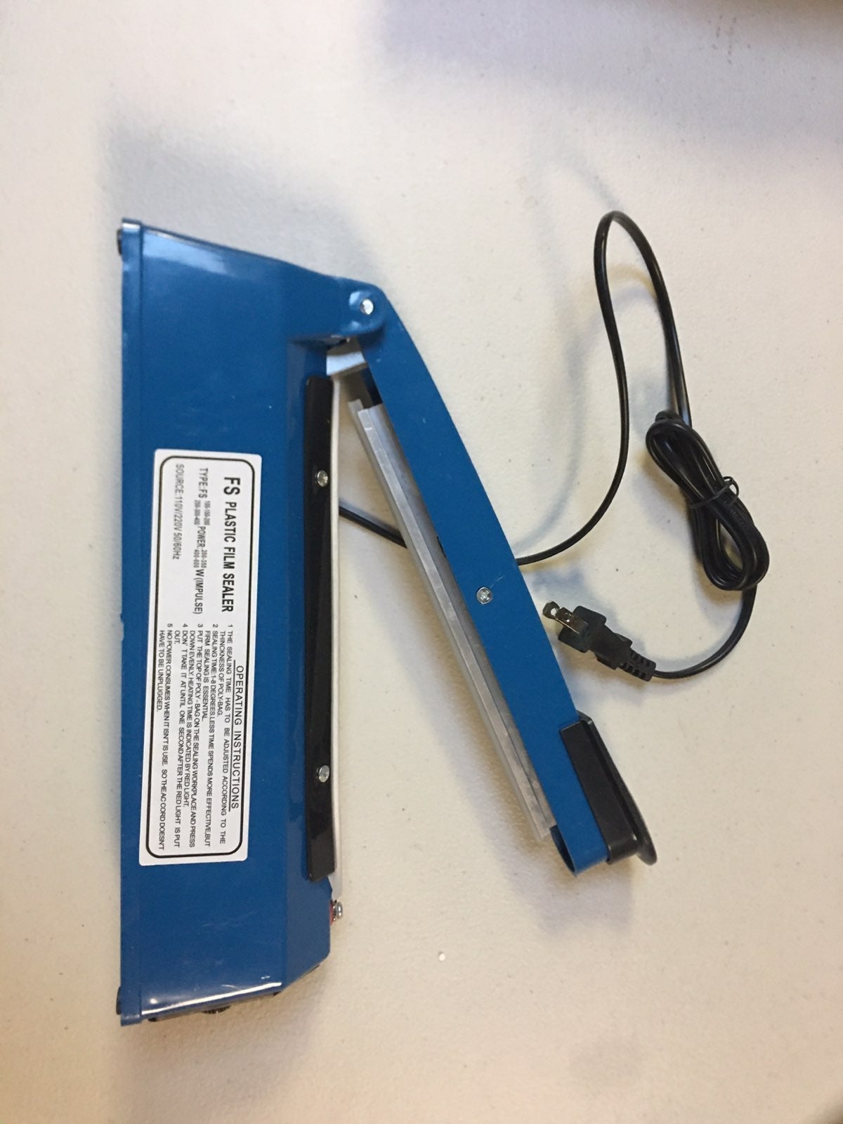Plastic film sealer