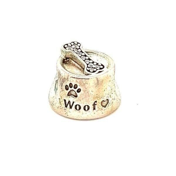 Pandora Dog Bowl Woof Cz Charm