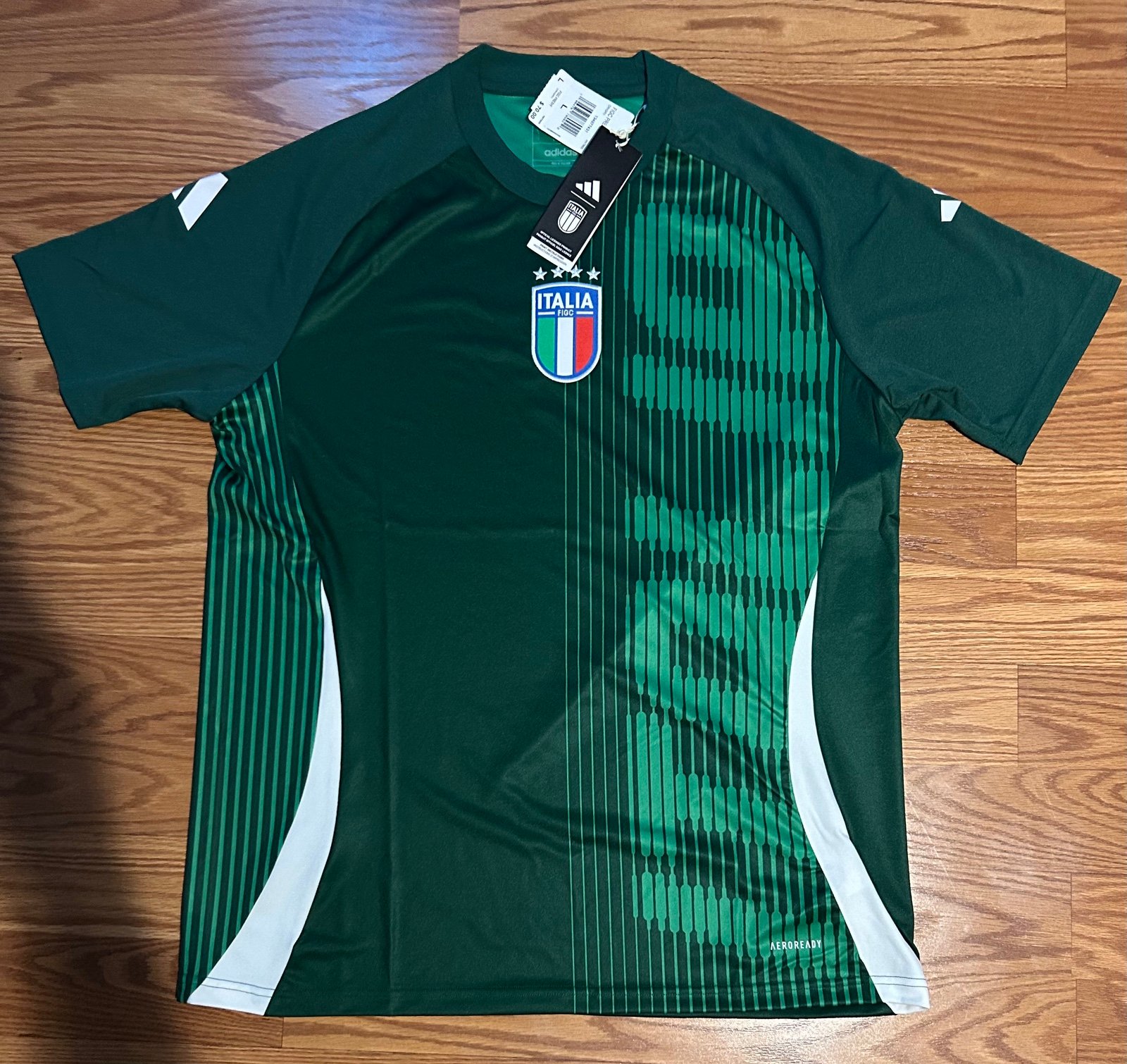 2024 Adidas Adult Italy Green Prematch Jersey