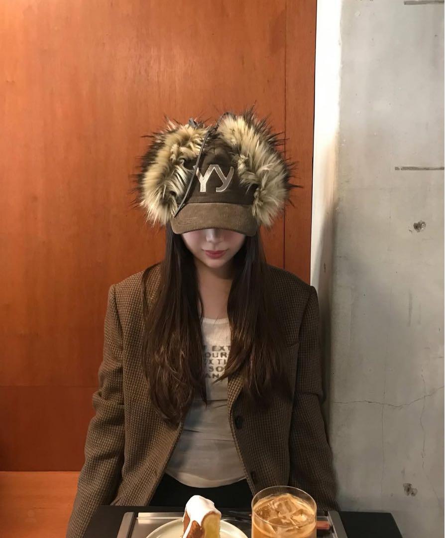 帽子 Open Yy Faux Fur Corduroy Earflap Cap Open YY - Faux Fur Corduroy Earflap Cap | HBX - Globally