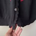 Vintage Orvis Dark Brown Knitted Floral Embroidered Cardigan