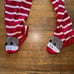 NICK & NORA Sock Monkey Zip Up One Piece FOOTIE PAJAMAS Women SZ S Pockets