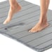 Gorilla Grip Thick Striped Memory Foam Soft Absorbent Velvet Bathroom Mats 24x17