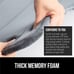 Gorilla Grip Thick Striped Memory Foam Soft Absorbent Velvet Bathroom Mats 24x17