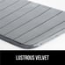 Gorilla Grip Thick Striped Memory Foam Soft Absorbent Velvet Bathroom Mats 24x17