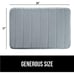 Gorilla Grip Thick Striped Memory Foam Soft Absorbent Velvet Bathroom Mats 24x17