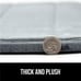 Gorilla Grip Thick Striped Memory Foam Soft Absorbent Velvet Bathroom Mats 24x17