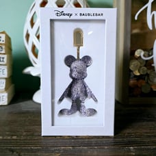 Disney x Baublebar Mickey Mouse Bag Charm Keychain Purple Crystal