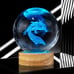 3D Crystal Ball Night Light with 16 Color LED Wooden Base,