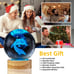 3D Crystal Ball Night Light with 16 Color LED Wooden Base,
