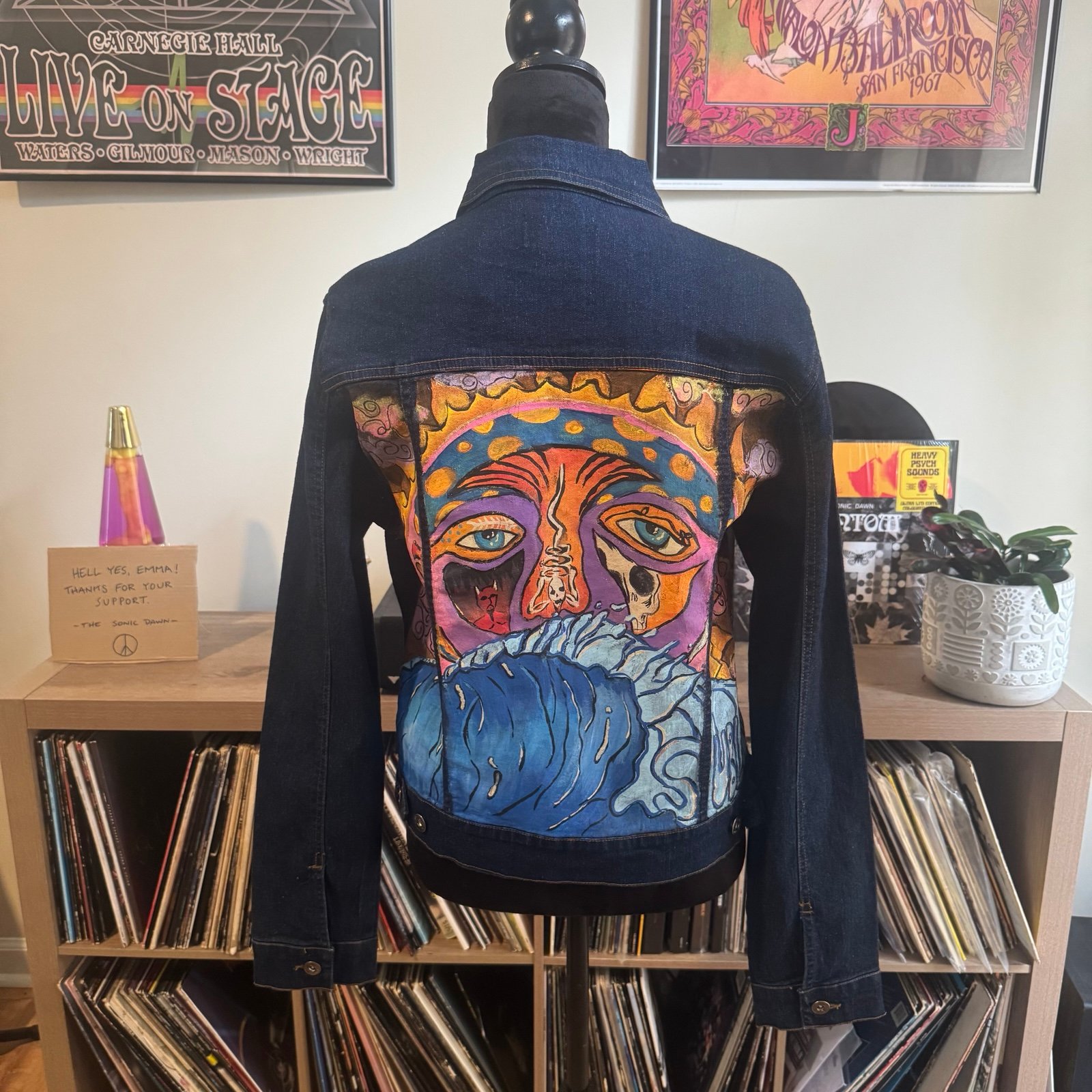 Sublime Psychedelic Beach Handpainted Denim Jacket