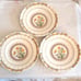 Spode Buttercup Appetizer Dessert Plates Floral Basketweave Cottagecore England