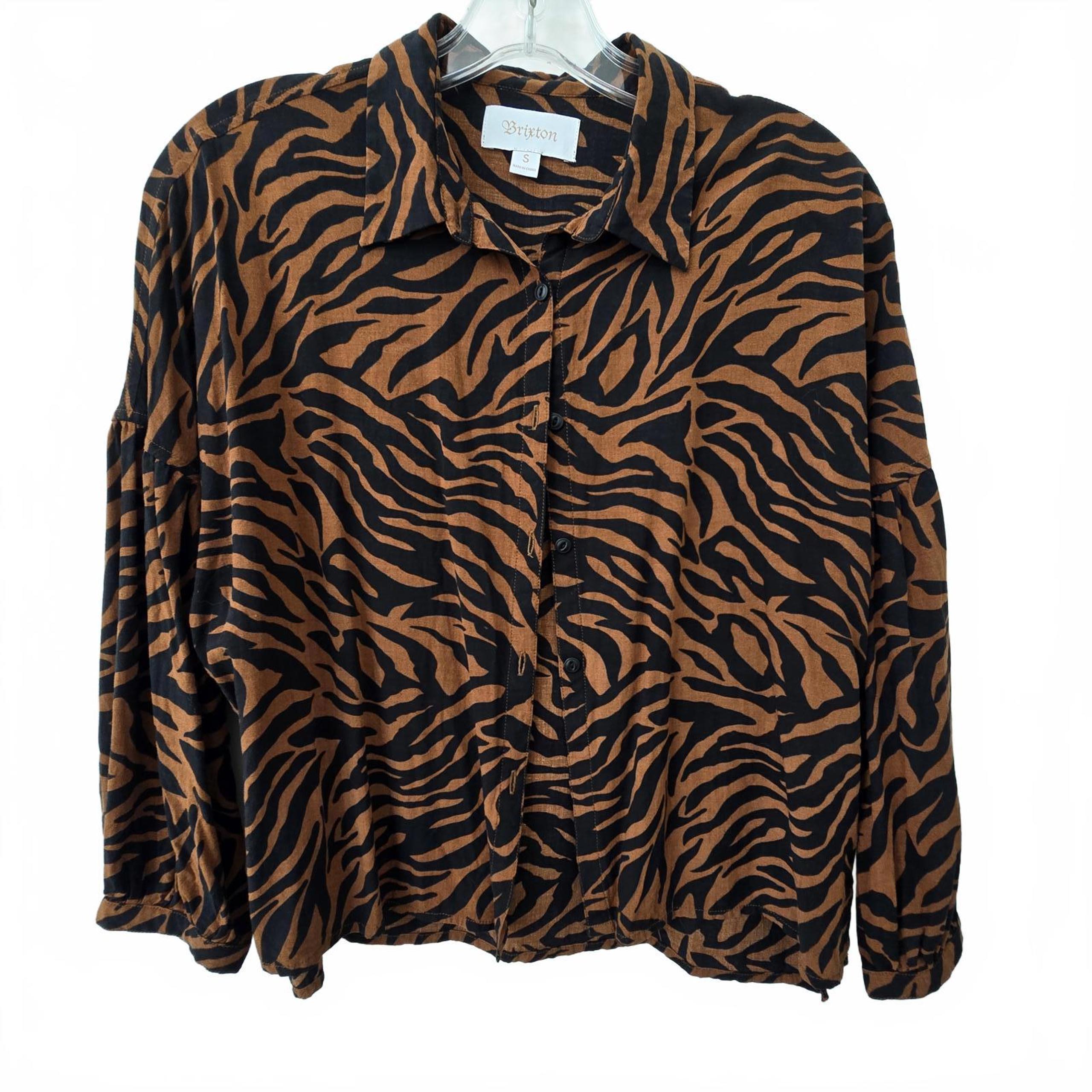 Brixton Women's Tiger Print Button-Up Shirt