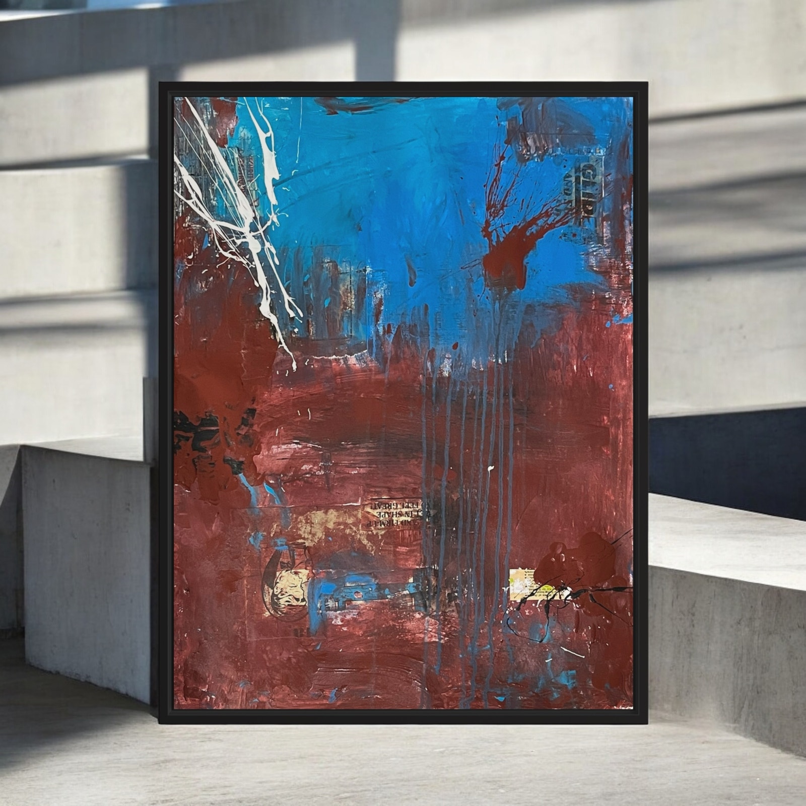 Original Mixed Media Abstract Art Painting 18x24 “Glide Signed
