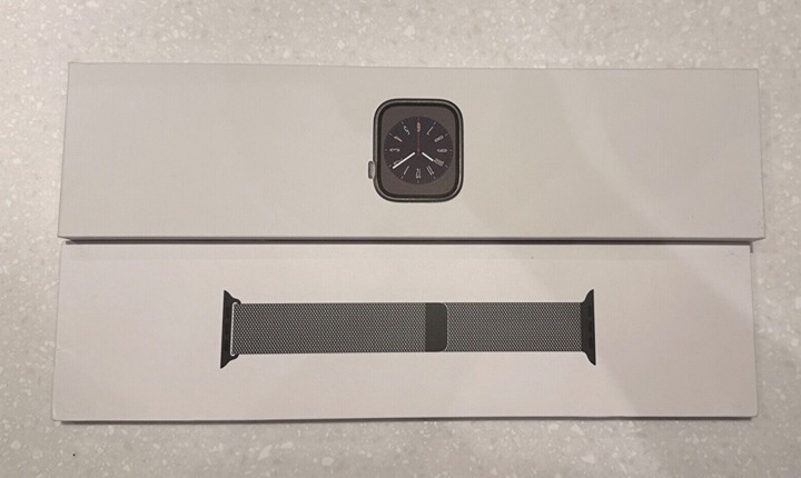 New Sealed Apple Watch 45mm Series 8 Graphite Stainless Steel Milanese Loop