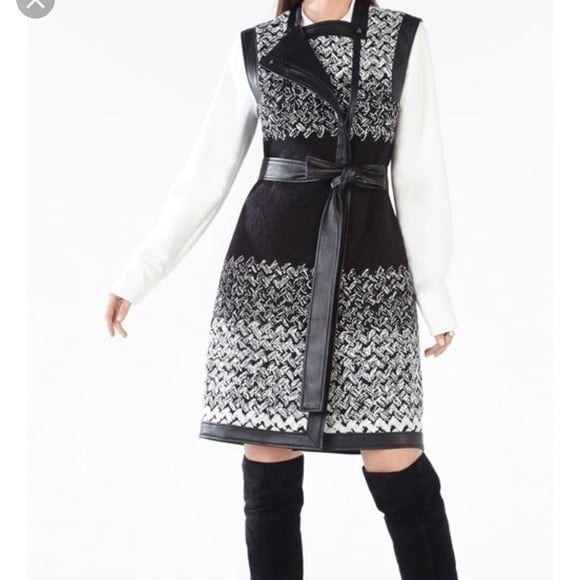 BCBGMaxazria Mayson Jacket/Dress in Black & White
