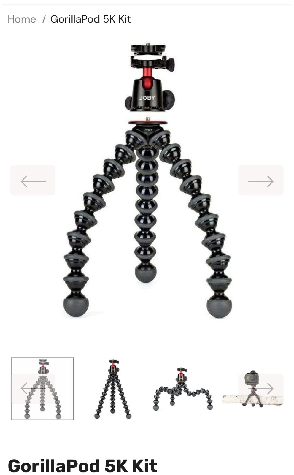 JOBY GorillaPod 5K Flexible Stand (JB01509)