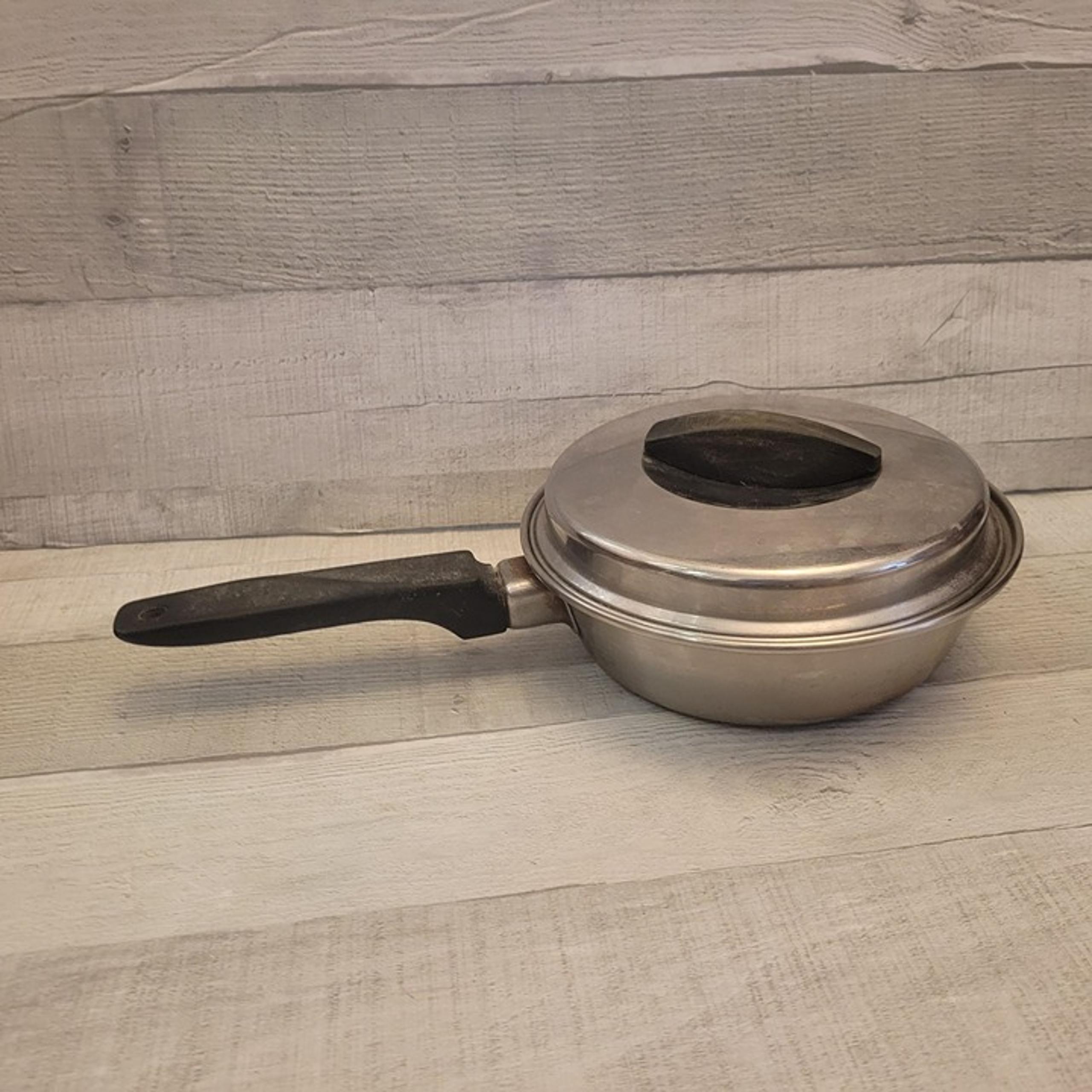 Vintage Flint Ware Stainless Steel Pan With Lid By Ekco