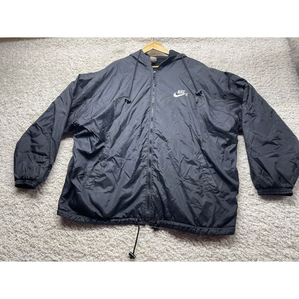 Vintage Nike 90s Windbreaker Jacket Big Swoosh Embroidered Lined Men's 2XL. XXL