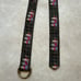 J. McLaughlin Monkey Brown Animal Print Fabric Belt Brown Gold Tone Buckle M