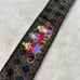 J. McLaughlin Monkey Brown Animal Print Fabric Belt Brown Gold Tone Buckle M