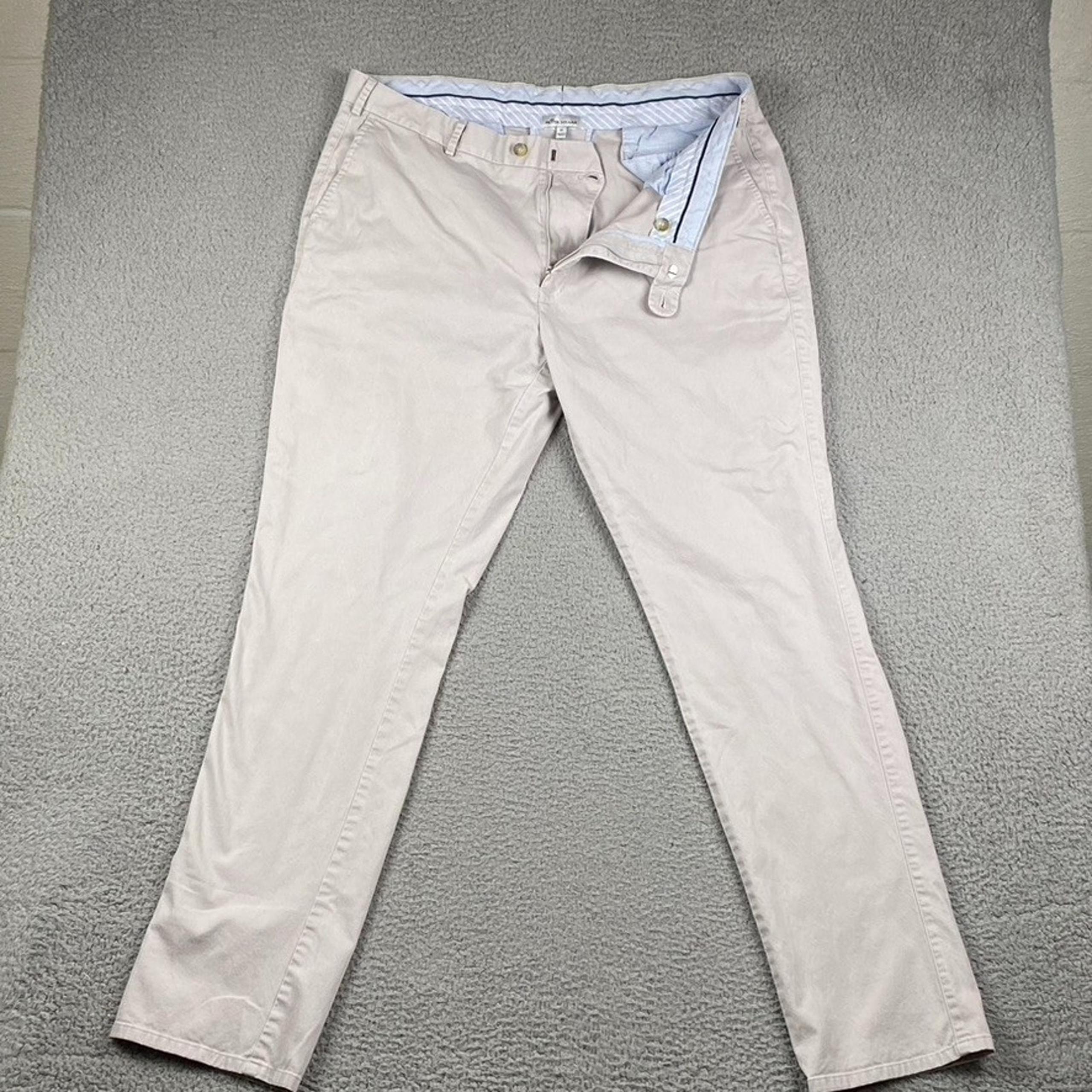 Peter Millar Golf Chino Pants Men's 42x34 Beige Formal Causal Classic Preppy