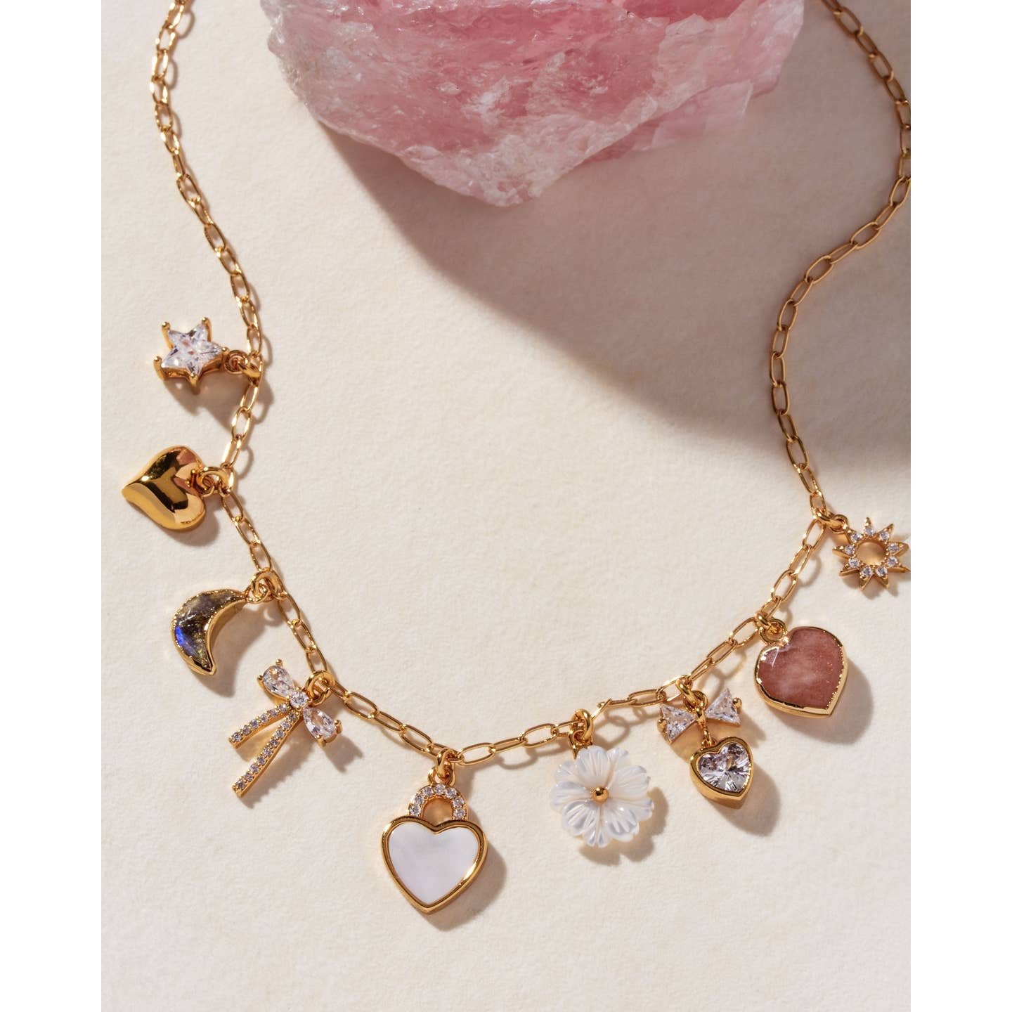 Luna Norte Celestial Petals Charm Necklace