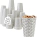 180 Pack 12 oz Disposable Coffee Cups, Leakproof Hot Drink Cups for Cafe, Office